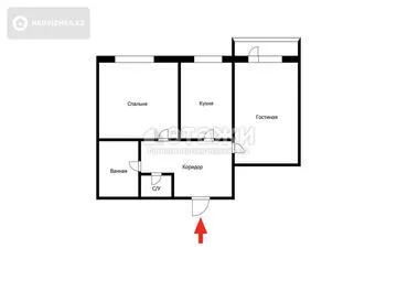 62.6 м², 2-комнатная квартира, этаж 11 из 13, 63 м², изображение - 21