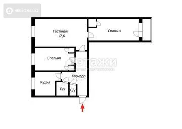 61 м², 3-комнатная квартира, этаж 5 из 5, 61 м², изображение - 13