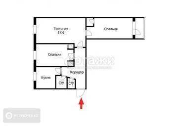 61 м², 3-комнатная квартира, этаж 5 из 5, 61 м², изображение - 14