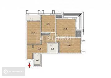 80 м², 3-комнатная квартира, этаж 2 из 19, 80 м², изображение - 10