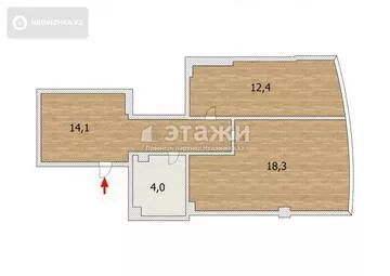 50 м², 1-комнатная квартира, этаж 3 из 18, 50 м², изображение - 10