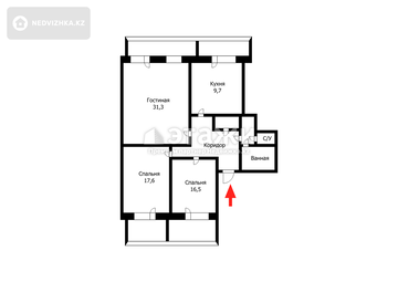 114 м², 3-комнатная квартира, этаж 4 из 9, 114 м², изображение - 37