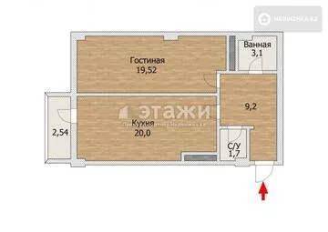 56.08 м², 2-комнатная квартира, этаж 14 из 26, 56 м², изображение - 25