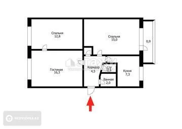 60.1 м², 3-комнатная квартира, этаж 4 из 5, 60 м², изображение - 17