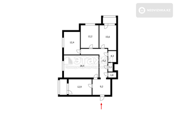 111.8 м², 4-комнатная квартира, этаж 2 из 9, 112 м², изображение - 11
