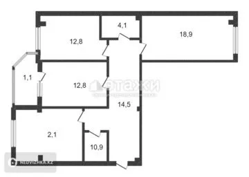 76.2 м², 3-комнатная квартира, этаж 9 из 9, 76 м², изображение - 19