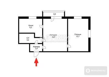 45 м², 2-комнатная квартира, этаж 5 из 5, 45 м², изображение - 4