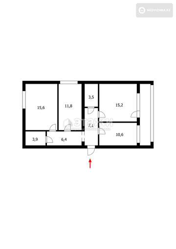 78 м², 3-комнатная квартира, этаж 6 из 8, 78 м², изображение - 28
