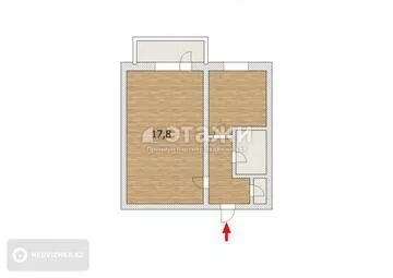 31 м², 1-комнатная квартира, этаж 4 из 5, 31 м², изображение - 3