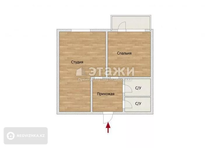 40 м², 1-комнатная квартира, этаж 11 из 22, 40 м², изображение - 1