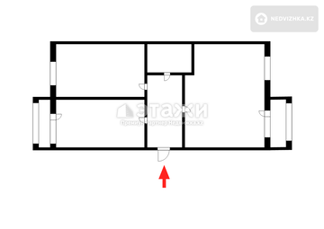 58 м², 2-комнатная квартира, этаж 4 из 5, 58 м², изображение - 7