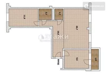 2-комнатная квартира, этаж 1 из 17, 57 м²
