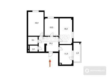 81 м², 3-комнатная квартира, этаж 7 из 12, 81 м², изображение - 5