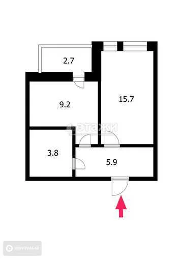 36 м², 1-комнатная квартира, этаж 18 из 21, 36 м², изображение - 21