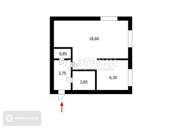 32 м², 1-комнатная квартира, этаж 1 из 4, 32 м², изображение - 9