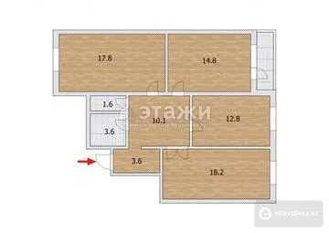 96 м², 3-комнатная квартира, этаж 9 из 12, 96 м², изображение - 9