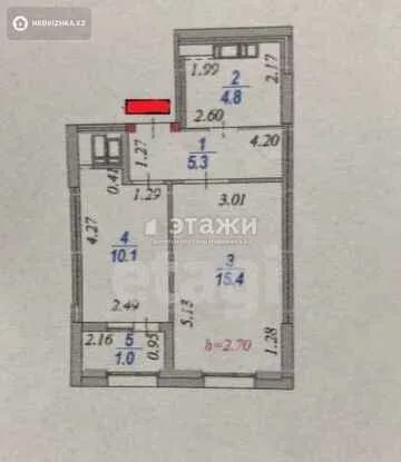 36.6 м², 1-комнатная квартира, этаж 17 из 22, 37 м², изображение - 17