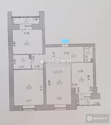 98.6 м², 3-комнатная квартира, этаж 10 из 12, 99 м², изображение - 4
