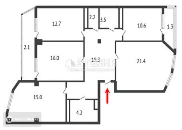 103 м², 4-комнатная квартира, этаж 7 из 9, 103 м², изображение - 3