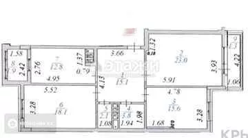 93.7 м², 3-комнатная квартира, этаж 6 из 14, 94 м², изображение - 6