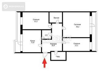 118 м², 3-комнатная квартира, этаж 10 из 10, 118 м², изображение - 1