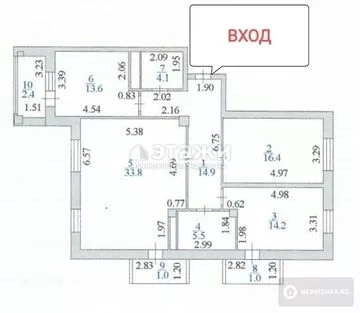 107.3 м², 3-комнатная квартира, этаж 14 из 16, 107 м², изображение - 1