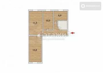 59 м², 3-комнатная квартира, этаж 1 из 5, 59 м², изображение - 20