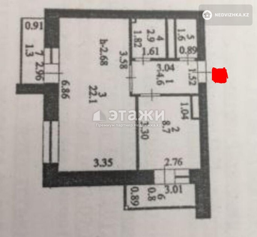 42 м², 1-комнатная квартира, этаж 4 из 9, 42 м², изображение - 9