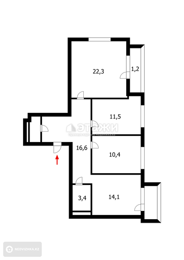 85 м², 3-комнатная квартира, этаж 3 из 9, 85 м², изображение - 4