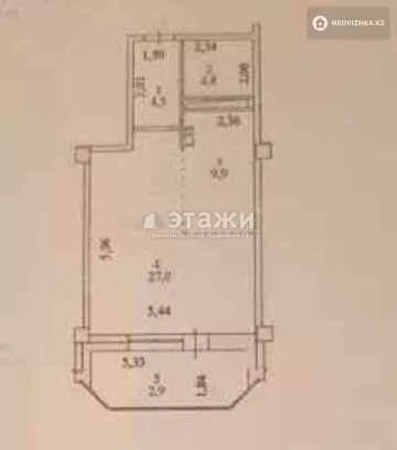 48.62 м², 1-комнатная квартира, этаж 11 из 13, 49 м², изображение - 5