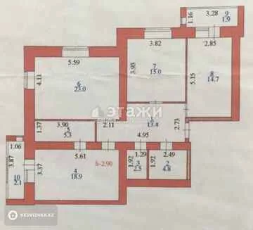 103 м², 3-комнатная квартира, этаж 8 из 9, 103 м², изображение - 14