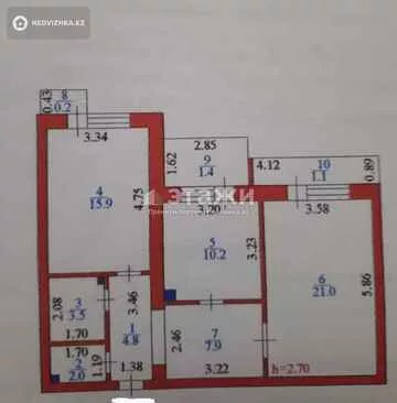 68 м², 2-комнатная квартира, этаж 8 из 10, 68 м², изображение - 12