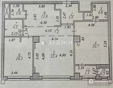 97.6 м², 3-комнатная квартира, этаж 4 из 27, 98 м², изображение - 28