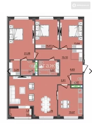 137 м², 4-комнатная квартира, этаж 7 из 9, 137 м², изображение - 24