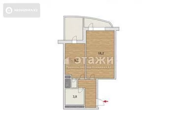 1-комнатная квартира, этаж 24 из 25, 40 м²