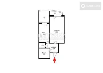 1-комнатная квартира, этаж 24 из 25, 40 м²