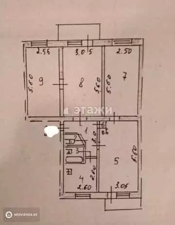 76.9 м², 4-комнатная квартира, этаж 4 из 4, 77 м², изображение - 7