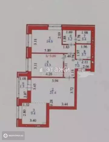 136 м², 3-комнатная квартира, этаж 11 из 18, 136 м², изображение - 11