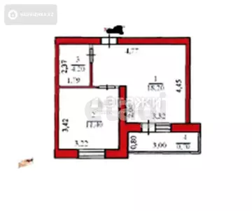 34.5 м², 1-комнатная квартира, этаж 3 из 18, 34 м², изображение - 2