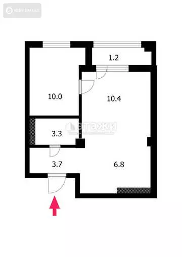 56 м², 2-комнатная квартира, этаж 5 из 9, 56 м², изображение - 11