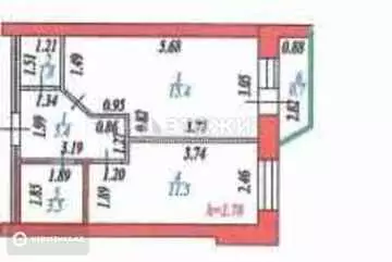 39 м², 1-комнатная квартира, этаж 3 из 5, 39 м², изображение - 9