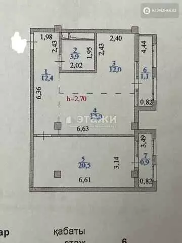 62.8 м², 2-комнатная квартира, этаж 6 из 9, 63 м², изображение - 22