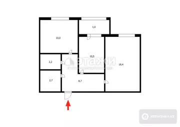 71 м², 2-комнатная квартира, этаж 9 из 9, 71 м², изображение - 14