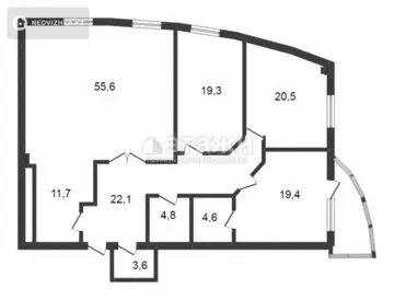 242.2 м², 4-комнатная квартира, этаж 19 из 20, 242 м², изображение - 35