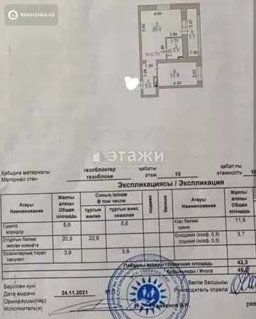 46 м², 1-комнатная квартира, этаж 10 из 10, 46 м², изображение - 8