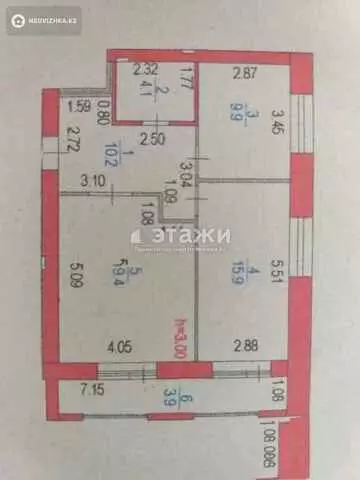 63.4 м², 2-комнатная квартира, этаж 8 из 13, 63 м², изображение - 17