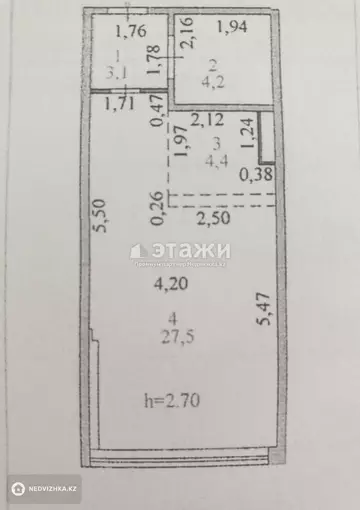 39.2 м², 1-комнатная квартира, этаж 14 из 18, 39 м², изображение - 16