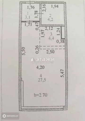 39.2 м², 1-комнатная квартира, этаж 14 из 18, 39 м², изображение - 17