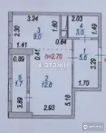 32 м², 1-комнатная квартира, этаж 8 из 9, 32 м², изображение - 16