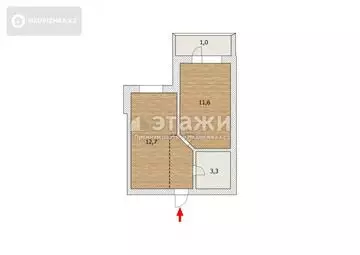 30 м², 1-комнатная квартира, этаж 5 из 10, 30 м², изображение - 9